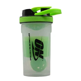 شیکر دوتیکه بدنسازی اوپتیموم نوتریشن مدل شفاف Genach ظرفیت 0.65 لیتر