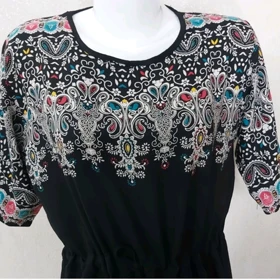 پیراهن زنانه بلند ساحلی نخی اندونزی وارداتی