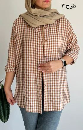 مانتو چهارخونه لینن