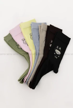 جوراب(Labubu)ساق‌دار پنبه کد1004998