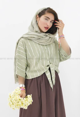 شومیز کراپ پری راه راه