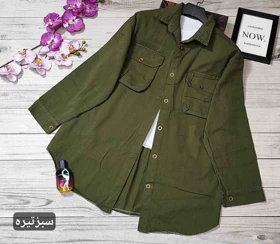 مانتو کتان دوجیب کد 50206