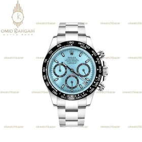 ساعت مچی رولکس دیتونا سیلور صفحه تیفانی بزل مکشی Rolex Daytona