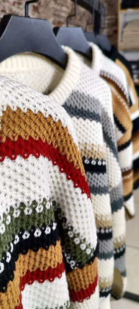 بلوز بافت راه راه درشت 40176