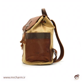 کوله پشتی چرم و برزنتmrch300050