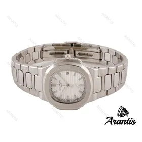 ساعت پتک فیلیپ ناتیلوس زنانه سیلور صفحه سفید w-5675