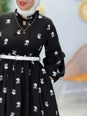 3471- پیراهن گلدوزی روژین