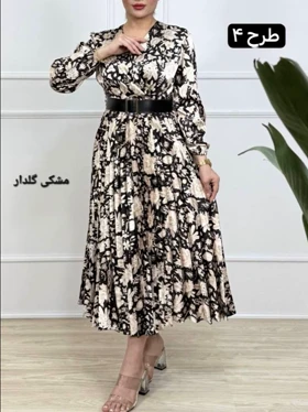 پیراهن پلیسه ساتن 3559