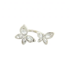 انگشتر دخترانه مدل دو پروانه