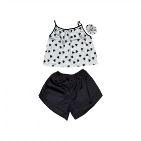 ست نیمتنه و شلوارک طرح قلب 098