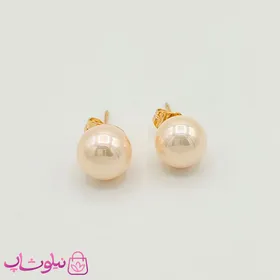 گوشواره میخی ژوپینگ مدل مروارید گلبهی