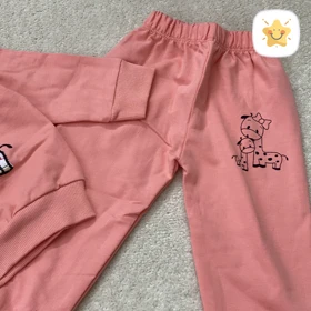 بلوز شلوار دخترانه مدل زرافه پنبه 1 تا 2 سال