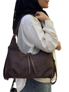 کیف جیر کوله شو دخترانه لاله (قهوه ای)