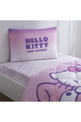 لحاف یک نفره Taç مدل Hello Kitty & Friends پنبه - چندرنگ