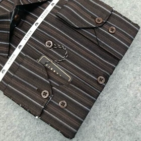 پیراهن استین بلند مردانه _ طرح راه راه قواره کلاسیک