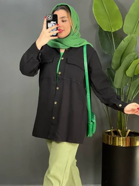 مانتو کتان ضخیم شادن کد 1522