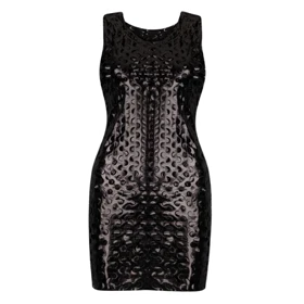 پیراهن زنانه فلسی مدل دیسکویی مشکی ویتاریتا