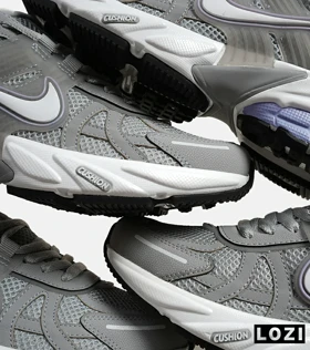کفش کتانی مردانه و زنانه طوسی سفید یاسی Nike cushlon