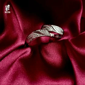 حلقه ست نقره زنانه ومردانه کدhsn1047