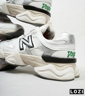 کفش کتانی مردانه سفید طوسی شیری NEW BALANCE 9060