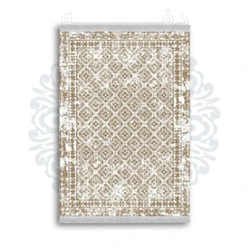 *جدید* فرشینه از جنس پارچه شانل مخمل ترک طرح فانتزی برند دفه کد 1835