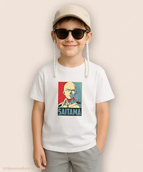تیشرت بچگانه طرح وان پانچ من شخصیت سایتاما کد 901