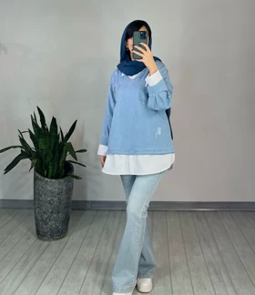 تونیک مانتویی جین دینا 2