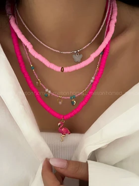 گردنبند مرواریدی طرح دار