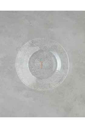 بشقاب کیک شیشه‌ای English Home مدل Seraphic - طلایی