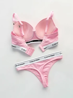 ست شورت بکلس و سوتین فنر دار نخ پنبه کلوین کلاین Calvin Klein