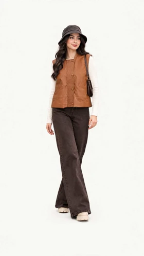 وست چرم زنانه کوتاه سولیانو مدل پایین گتر کد 200263