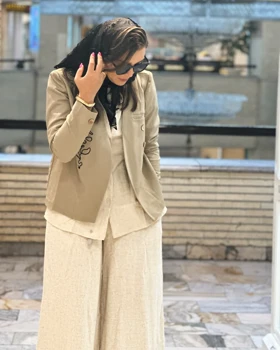 کت لینن گلدوزی