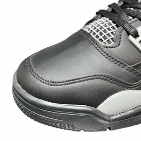 جردن فور چرمی مشکی طوسی