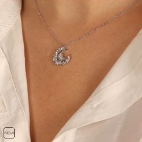 گردنبند نقره پروانه کد 2512104