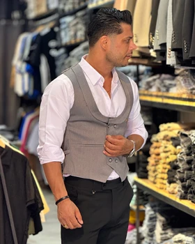 جلیقه طوسی یقه ارشال