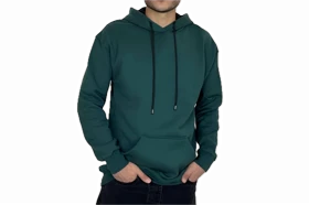 هودی سبز پنبه سه نخ اسپرت