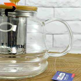 قوری پیرکس 1200صافی دار درب بامبو یونیک