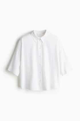 شومیز باکسی لینن H&M225