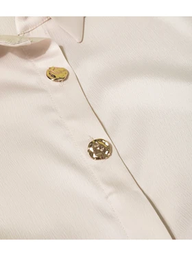 شومیز زنانه ساتن زارا یقه مردانه آستین بلند درای دکمه تزیینی مهناز