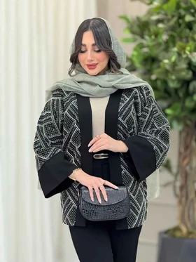 مانتو پولک دوزی زمرد
