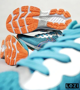 کتانی بزرگ پا آبی نارنجی ASICS GEL-KAYANO 27