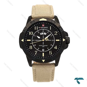 ساعت نیوی فورس NF9204 مردانه مشکی بند خاکی NaviForce-6952-G