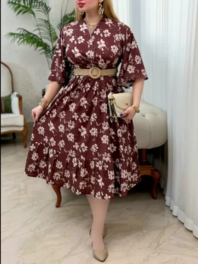 پیراهن نرگس 1290026 (قهوه ای)