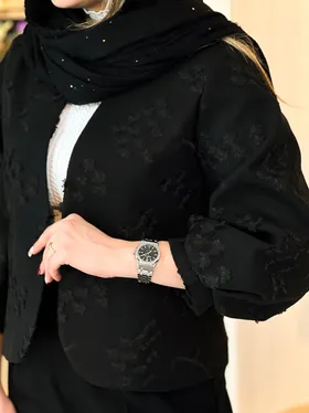 کت فوتر گل برجسته مشکی 120205