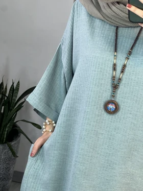 مانتو کفتان بلند لینن الناز 5