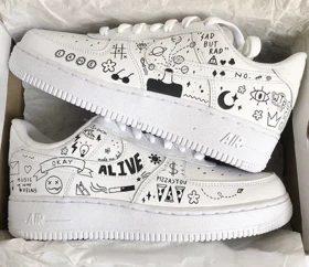 کفش اسپرت کاستوم ایرفورس سیاه قلم 3 کد 271068