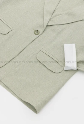 کت لینن تک دکمه نهال کد1004185