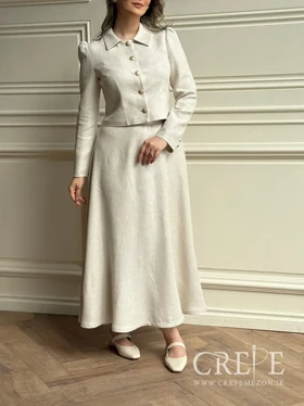 کت دامن لینن حصیری