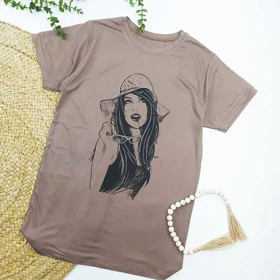 تیشرت زنانه طرح بانو