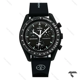 ساعت امگا سواچ ماموریت به ماه بند رابر جدید فول مشکی Swatch-10608-U